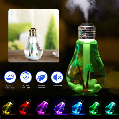 Humidificador Lámpara Bombillo RGB Difusor Aroma Cambia Color